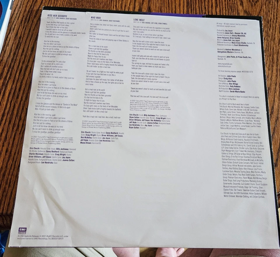 Eric Church – &  Exclusive Club Member Only White Colored Vinyl LP - Image 4 of 4