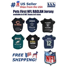 Pets First NFL Raglan Mesh Jersey for Dogs & Cats Comfortable Sporty Dog Jersey