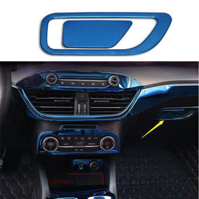 For Ford Focus ST RS 19-20 Cover Trim Co-Pilot Storage Box Handle Blue Titanium