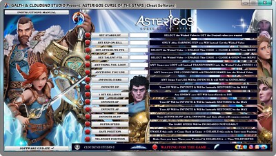 ASTERIGOS CURSE OF THE STARS CHEATS TRAINER MODS HACKS TRICKS SOFTWARE CHEAT MOD
