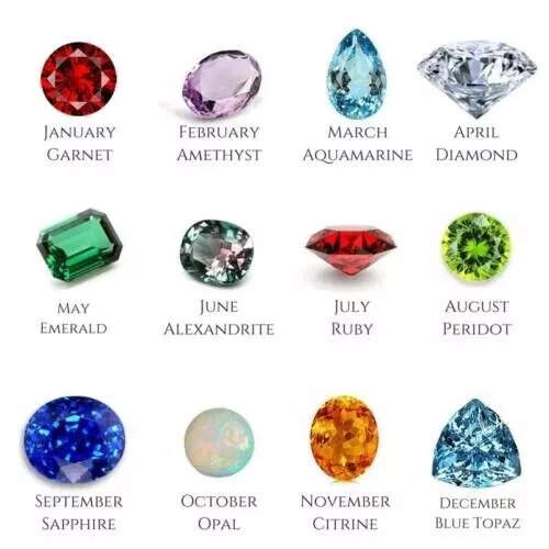 Anillo de tres piedras de oro rosa de 14 k con piedras preciosas granate de corte redondo de 5 mm para mujer Foto 3 de 4