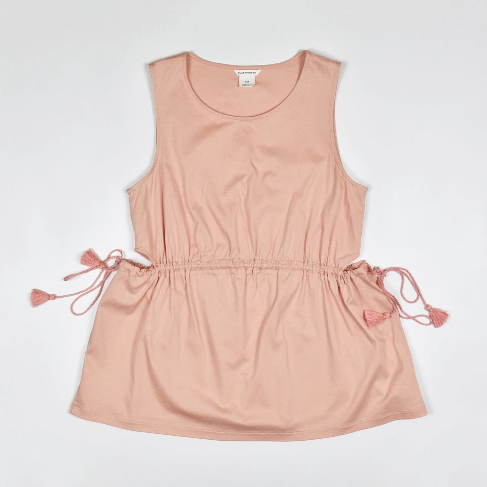 CLUB MONACO by Ralph Lauren Damen Janou Top T-Shirt Trikot Baumwolle Quasten ... - Bild 2 von 4