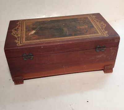 Antique Cedar Wood Candy Box Jewelry Box | eBay