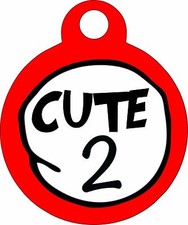 Cute Custom Personalized Pet ID tag for Dog and Cat Collars ROUND Tag CUTE 2 COL