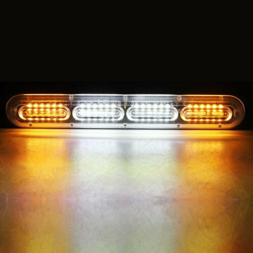 2PCS Amber White LED Car Truck Emergency Warning Hazard Flash Strobe Light Bar - Picture 4 of 10