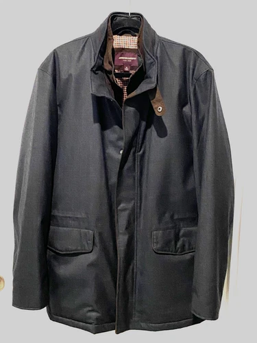 Johnston & Murphy  (Men's LRG.)  Wool  Blend Front Zip/Snap Coat - EUC !! - product listing photo