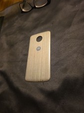 Motorola Moto Z Style Shell Back Cover Herringbone Wood Grain Mod