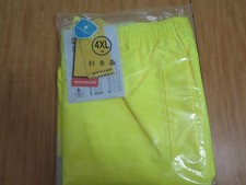 Dunlop BNWT new.Mens yellow Hi Vis Waterproof  Over Trousers  4XL. 48"-50" waist