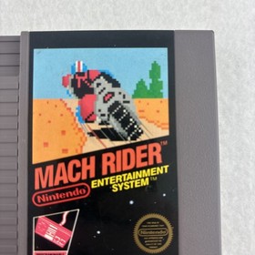 Mach Rider NES Nintendo 5 Screw Cart, Manual & RENTAL CASE Tested