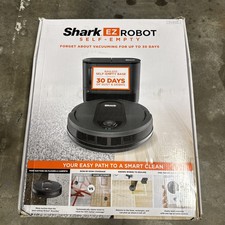 Shark EZ Robot Vacuum Cleaner with Self-Empty Base - Dark Grey RV912S Open Box