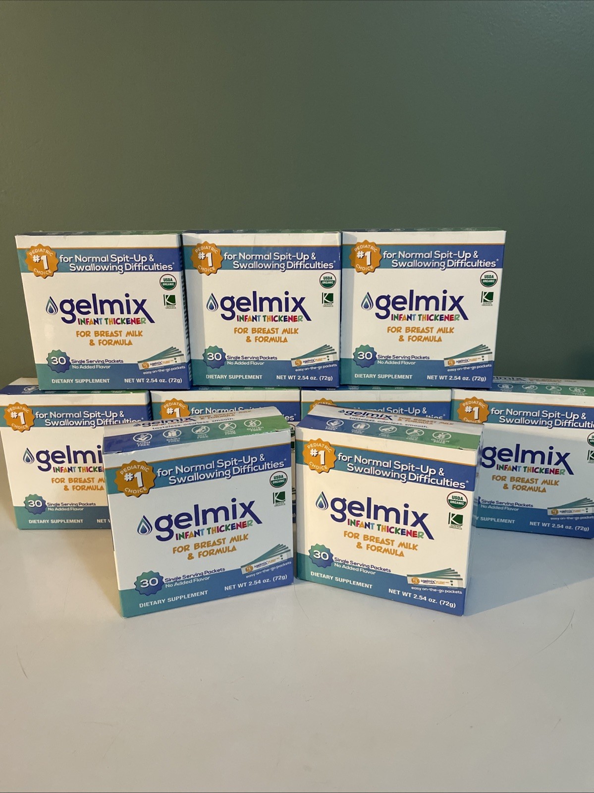 (9) Gelmix Infant Thickener Box of 30 Sticks Exp 08/26-12/26 - Free Shipping