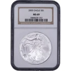 2005 $1 American Silver Eagle ~ NGC MS69
