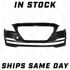 NEW Primered - Front Bumper Cover for 2015 2016 Hyundai Genesis Sedan w/ Park