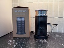 Nespresso Aeroccino 3 Hot & Cold Milk Frother - Black/Steel - OPEN BOX, NEW