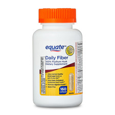 Equate Daily Fiber Multi-Benefit Psyllium Gluten-Free Capsules 160 Ct