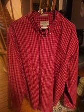 Eddie Bauer Men's Long Sleeve Flannel Button Down Shirt Size XL Red
