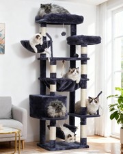Gitelsnour Cat Tree, Cat Tower for Large Cats with 2 Big Platforms, 2 Baskets...
