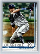 2019 Topps Update Cal Quantrill RC #US23 Rookie Card MLB San Diego Padres. rookie card picture