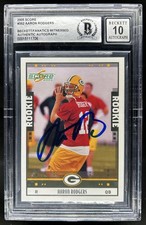 2005 Score Aaron Rodgers IP Auto Rookie RC #352 Packers BGS Authentic 10