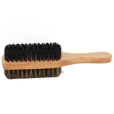 Double Sided Beard Brush Imitation Brush With Rubber Wood Handle