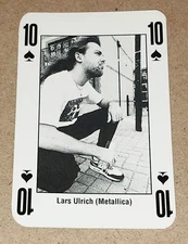 LARS ULRICH METALLICA ULTRA RARE MAY 1993 KERRANG MAGAZINE PLAYING CARD UK MINT-
