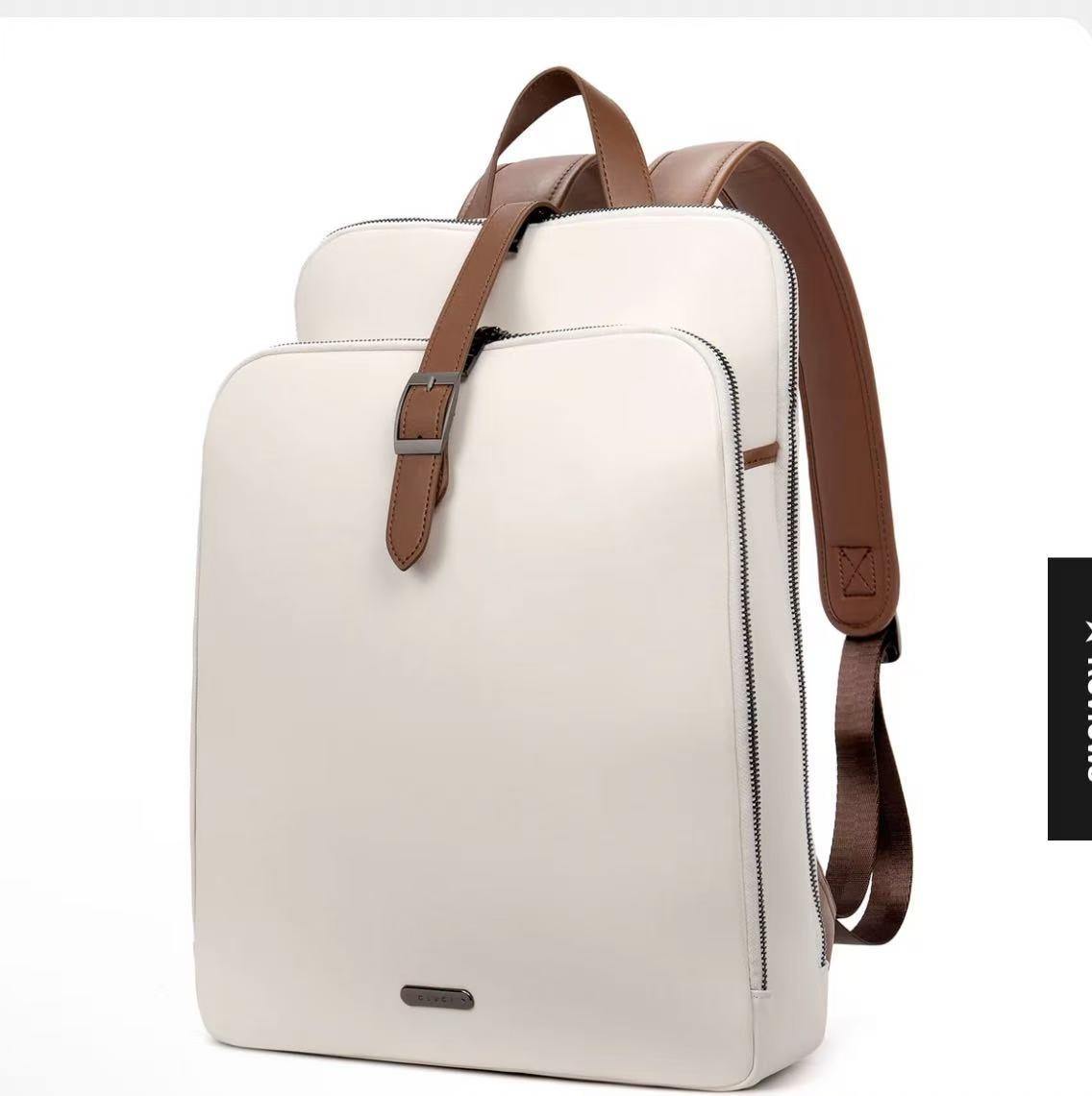 NEW Faux Leather Cluci Cream Backpack/Device Bag Amazon.com: CLUCI Leather Backpack for Women 15.6 inch  main image 2