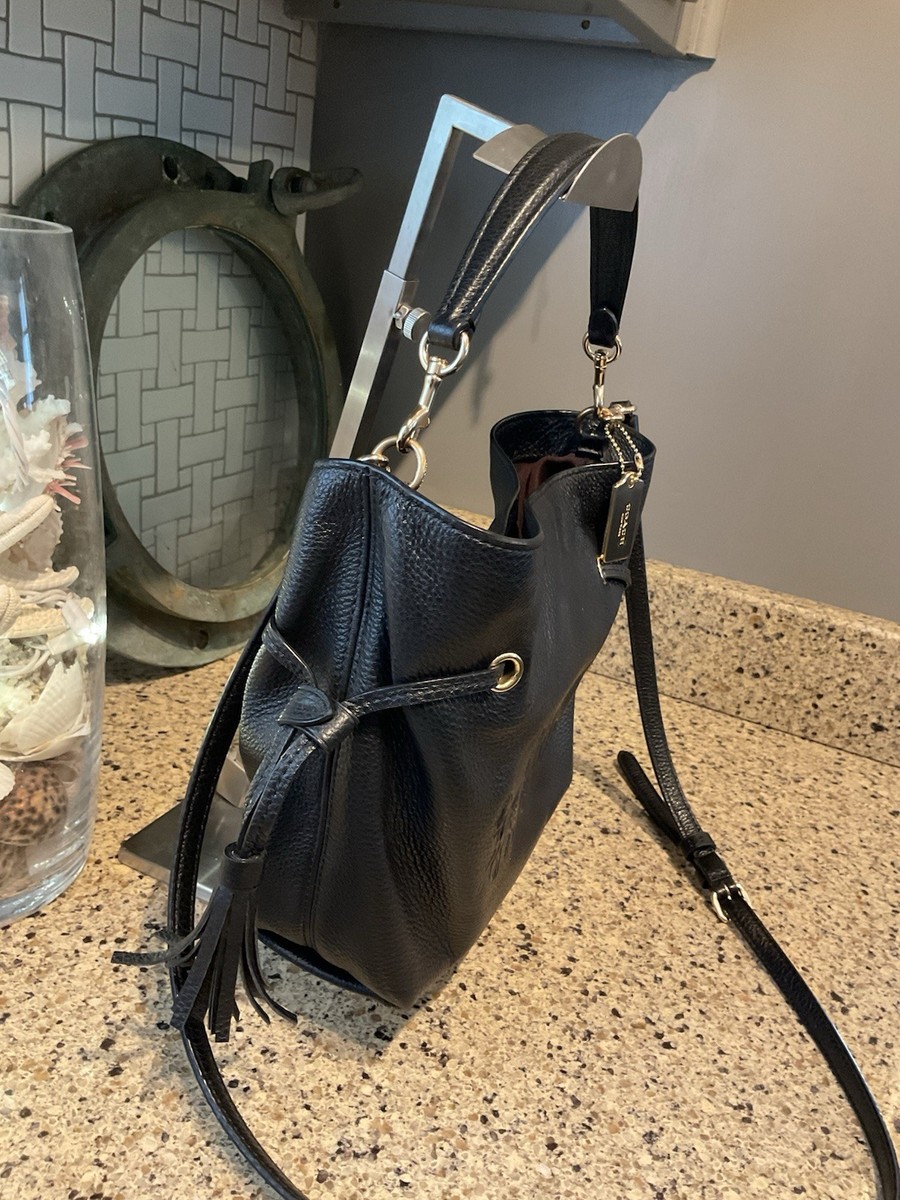 COACH Andy Crossbody Horse & Carriage Pebbled Leather Black CA213