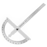 Winkelmesser Metall 0-180° Edelstahl Goniometer | Mit Feststellschraube,