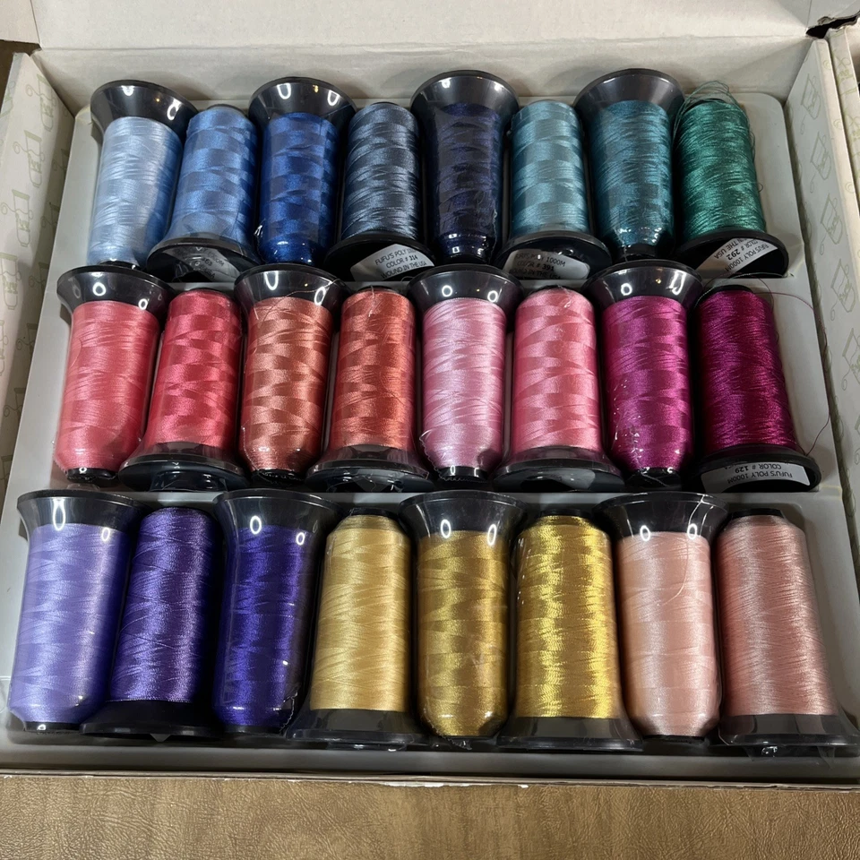48 Cones Of 1000 Meters Polyester Machine Embroidery Thread Fu Fu’s Starter Kit - Image 2 of 4
