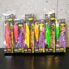 Octopus Sumi Tribe Takoegi Fishing Lure Set Fluorescent Orange Yellow Green Used