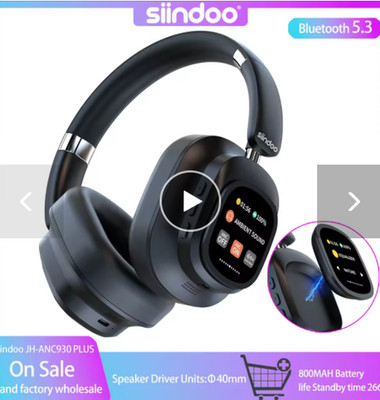 Siindoo JH-ANC930Plus Wireless Kopfhörer - Active Noise Cancelling & LED Touch