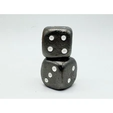 Heavy Cast Iron Unique Pair of Dice for Game Lovers Hand Painted