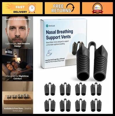 Nasal Dilator for Sleep - Comfortable Silicone Nose Vents, Airflow Support, 8 Pa