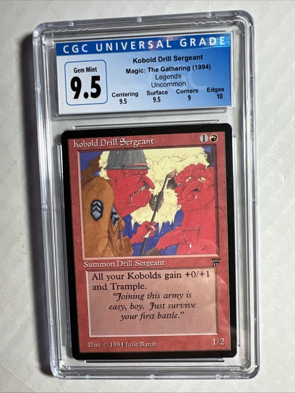 MTG Legends Kobold Drill Sergeant CGC 9.5 GEM MINT (10 edges) 1994