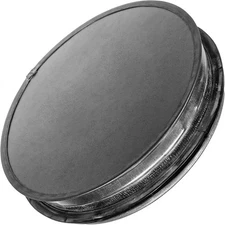 4” Inch Duct End Cap with Rubber Gasket - Galvanized Steel Round Vent Cover fo