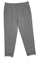 Todd Snyder Madison Trouser Pants Pleated Cuffed Drawstring Grey Wool sz XL New
