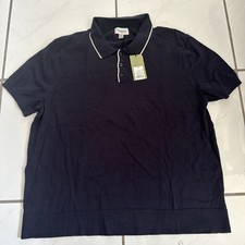 Goodfellow Polo Shirt Mens 2XL Navy Blue Short Sleeve Preppy Casual Relaxed NWT