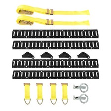 4 Feet Long E Track Rails Black Finish 16 Pack For Cargo Management System