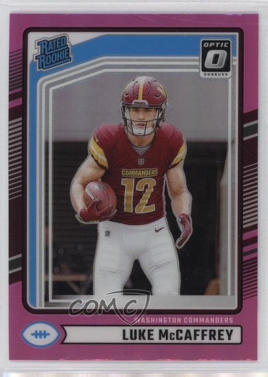 2024 Panini Donruss Optic Preview Pink Prizm Luke McCaffrey #302 Rookie RC