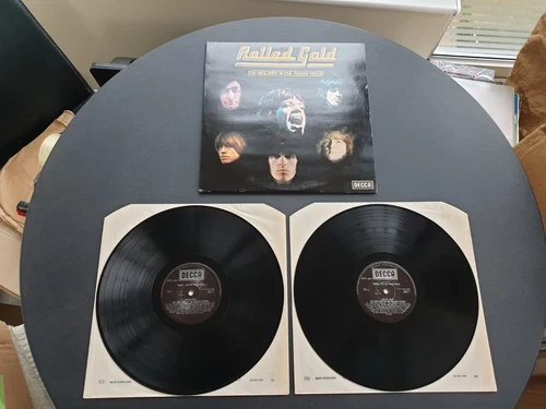 THE ROLLING STONES - ROLLED GOLD 1975 UK PRESS 2 X 12" VINYL RECORD LP EX/EX
