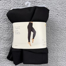 A New Day Joggers Womens Small Black Relaxed Fit Pockets Lounge Pants Stretch