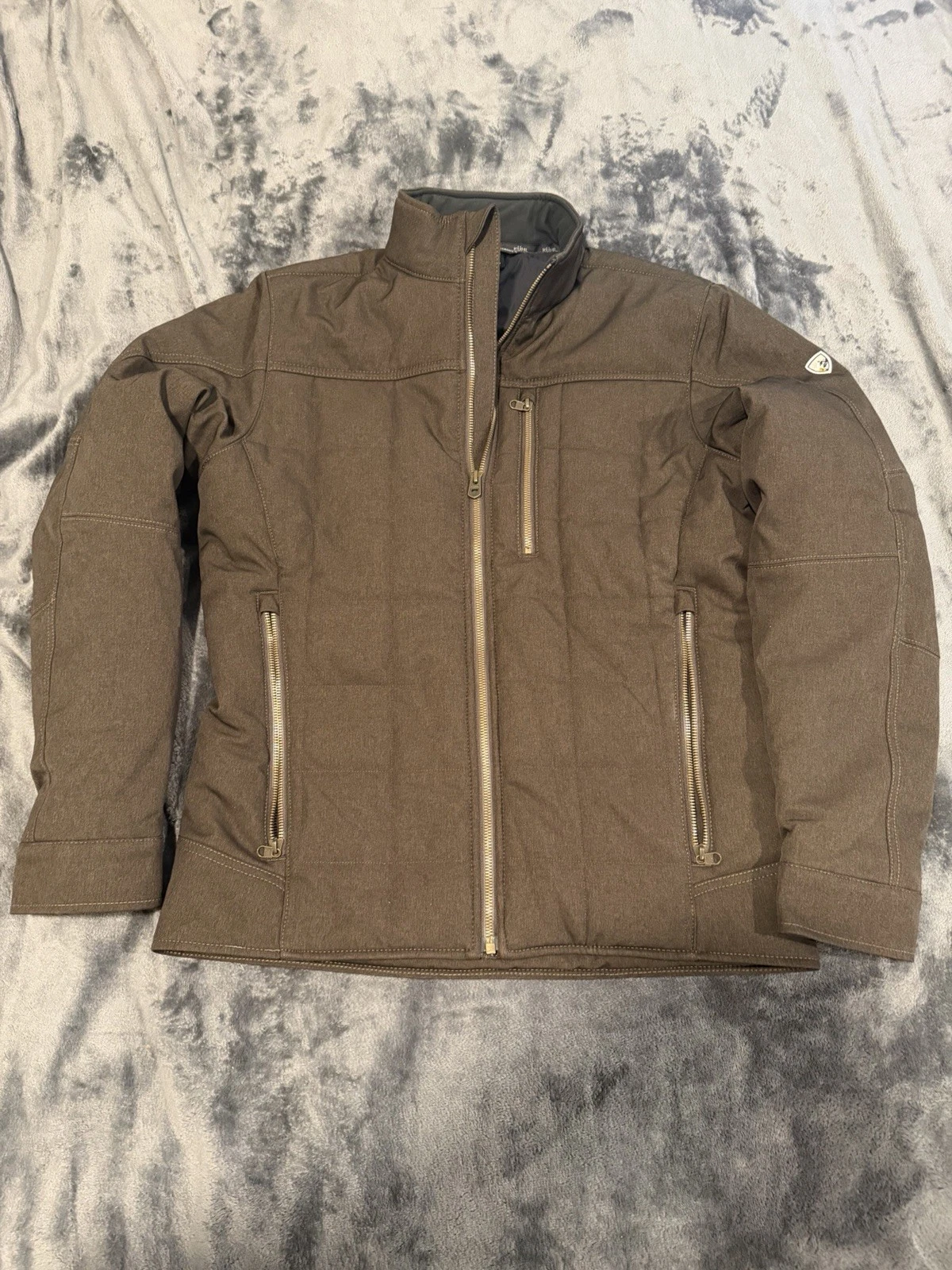 Kuhl Mens Impakt Insulated Jacket Zip Up Softshell Quilted Expresso Brown Size S
Opens in a new wind