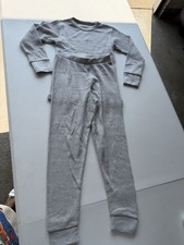 Brooklyn Vertical Kids Unisex Gray Waffle Thermal Set 2-Piece 8/10