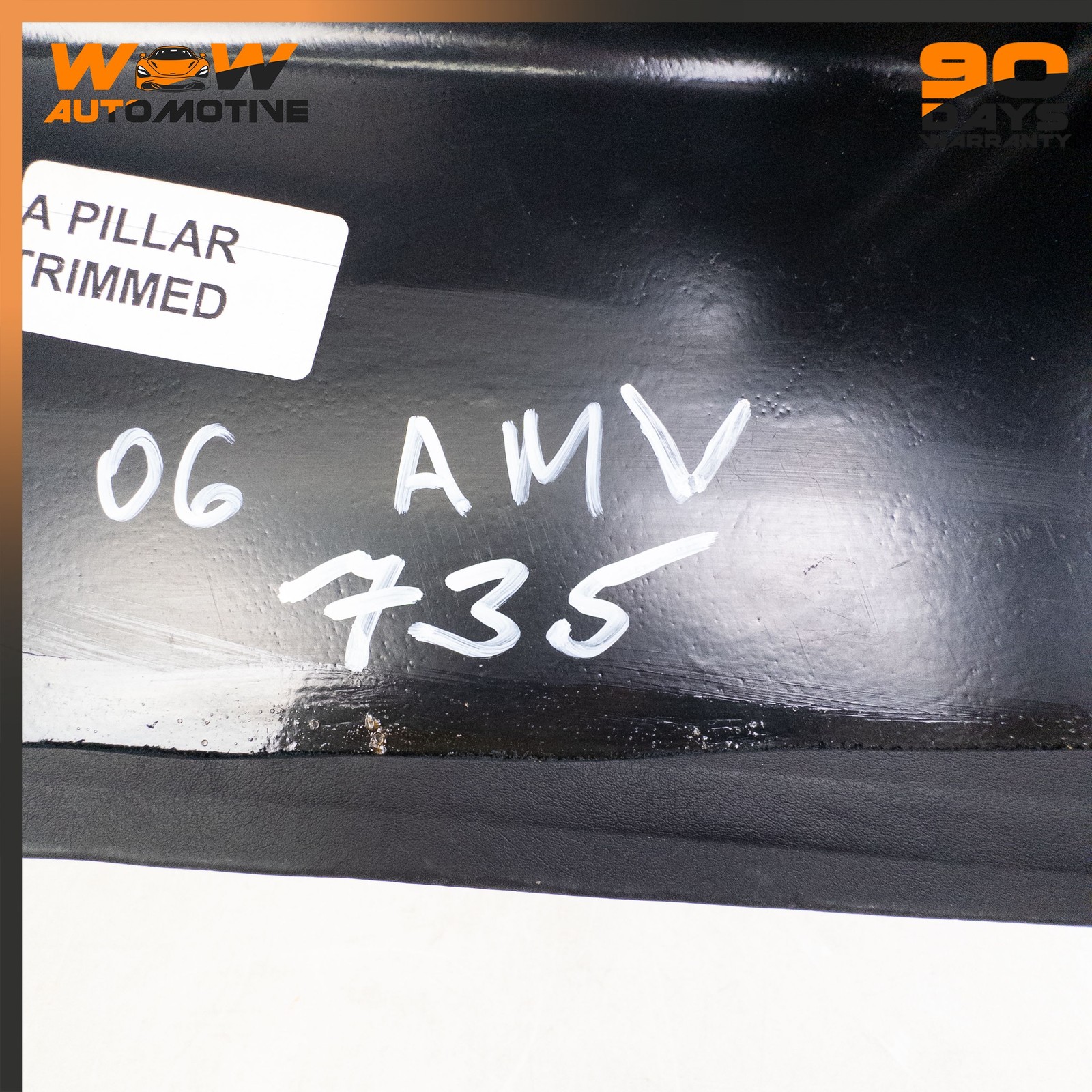 06-16 ASTON MARTIN V8 VANTAGE FRONT RIGHT KICK PANEL TRIM COVER BLACK OEM