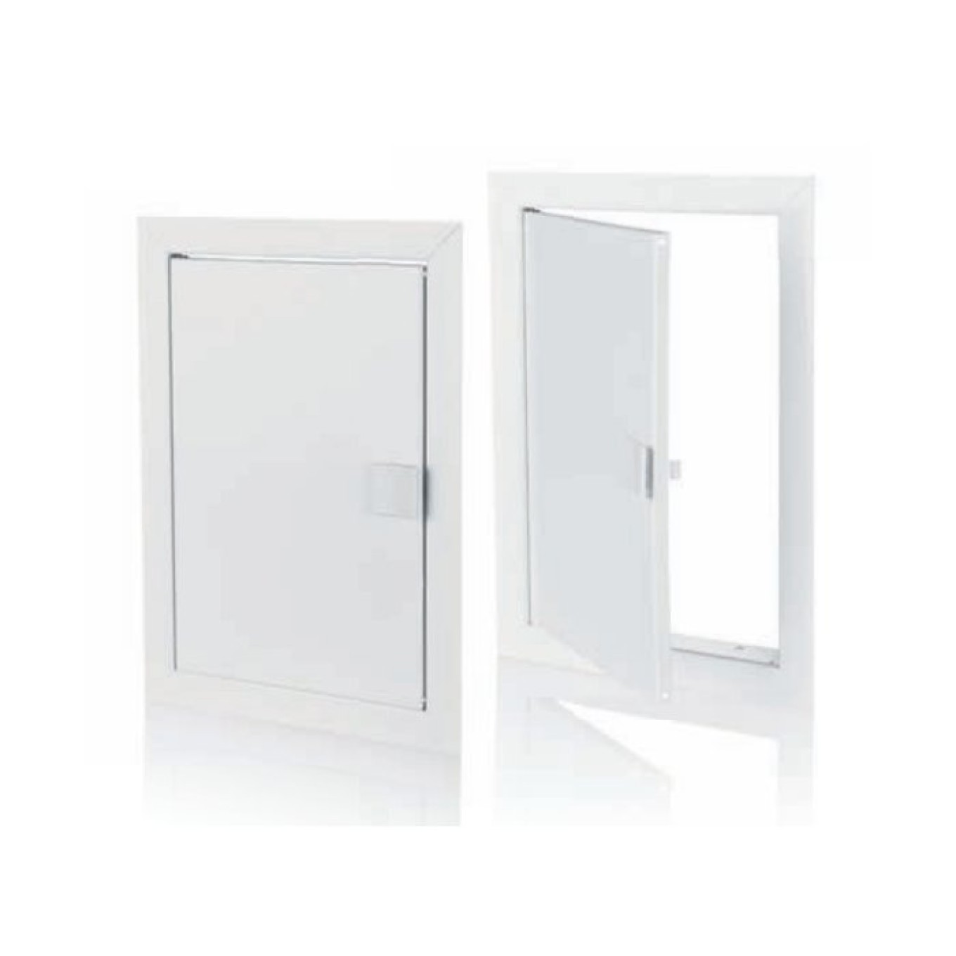 Inspection door metal white 400X400 with plastic DM40X40