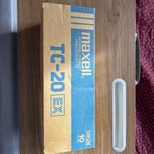 Maxwell VHSC TC-20 Cassettes Box of 10 New Sealed Video Cassette Tapes