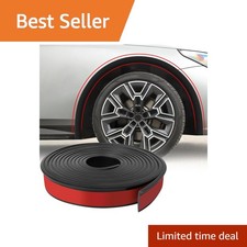 MYFAMIREA Black 20 Ft 3cm Car Wheel Eyebrow Arch Trim Strip