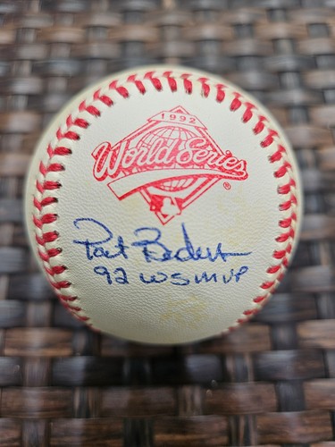1992 W.S. Baseball Signed by Toronto Blue Jays Pat Borders Inscribed "92 WS MVP"