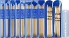 Short Bamboo Knitting Needles Set, 20Cm Double Ended Knitting Needles, 2.0-6.5Mm