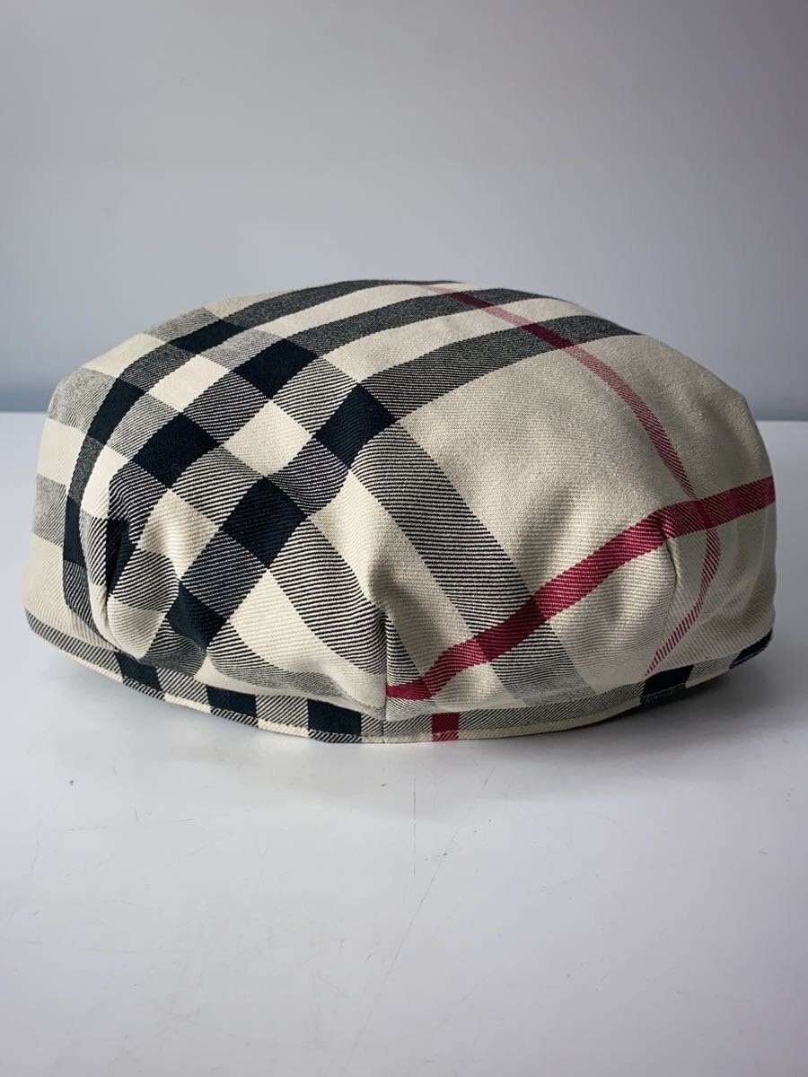 帽子 Burberry 90s Wool Check Casket BURBERRY LONDON CASKET M COTTON cream-colored CHECK WOMEN